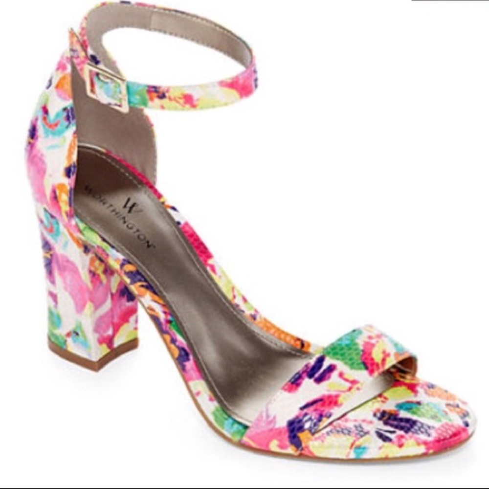 Worthington Mulicolored Block Heels -size 7